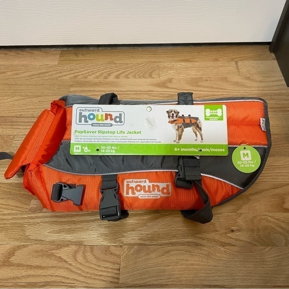 Outward Hound Dog Life Vest Medium NWT 30-55 lb Orange - Picture 1 of 4